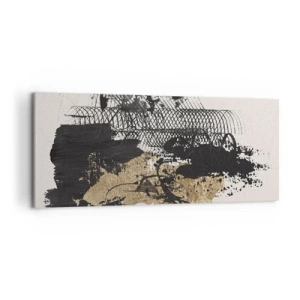 Lærredstryk - Billede på lærred - Komposition med lidenskab - 120x50 cm