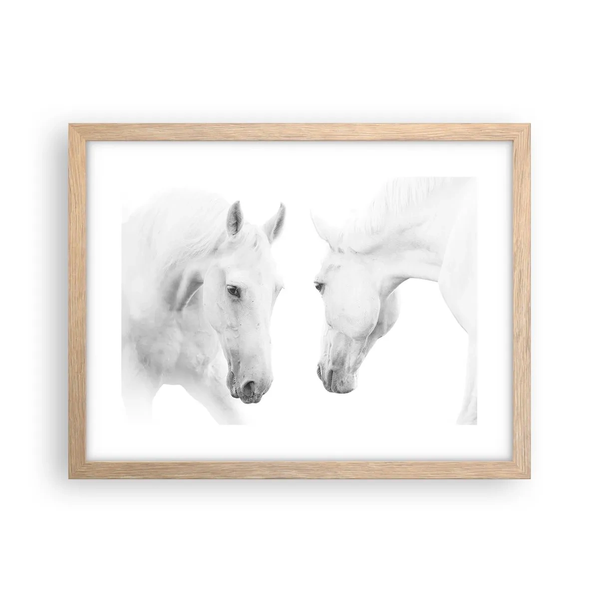 Plakat i ramme af lyst egetræ - Er dette venskab...? - 40x30 cm