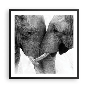 Plakat i sort ramme - Hjertelig tilståelse - 60x60 cm