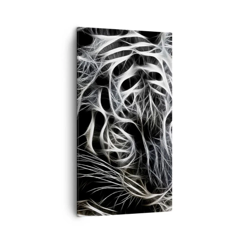 Lærredstryk - Billede på lærred - En undersøgelse af kattens lethed - 45x80 cm