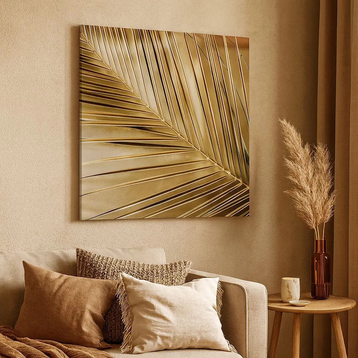 Lærredstryk - Billede på lærred - Naturlig kolonnade - 30x30 cm