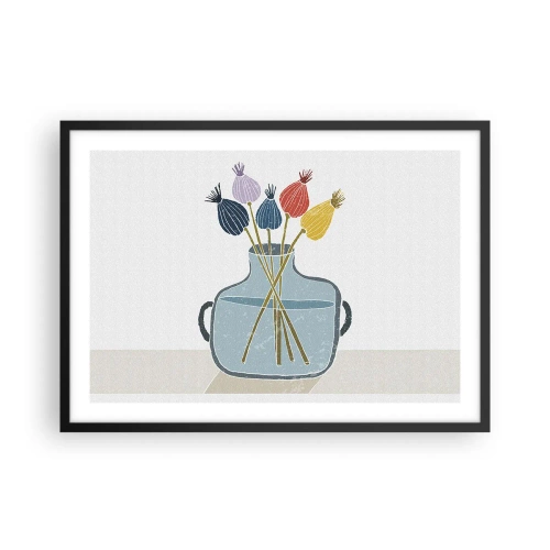 Plakat i sort ramme - Som et valmuefrø - 70x50 cm