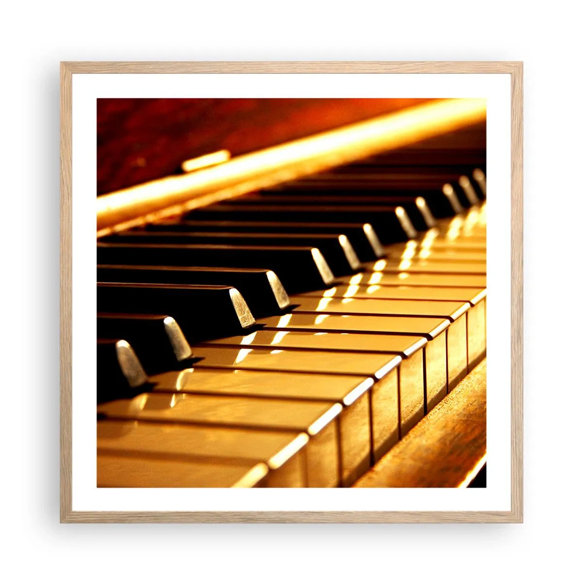 Plakat i ramme af lyst egetræ - Ubegrænsede muligheder - 60x60 cm