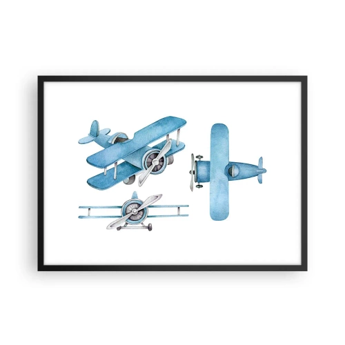 Plakat i sort ramme - En født vinder - 70x50 cm
