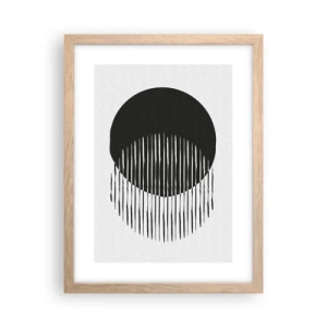 Plakat i ramme af lyst egetræ - Hans alter ego - 30x40 cm