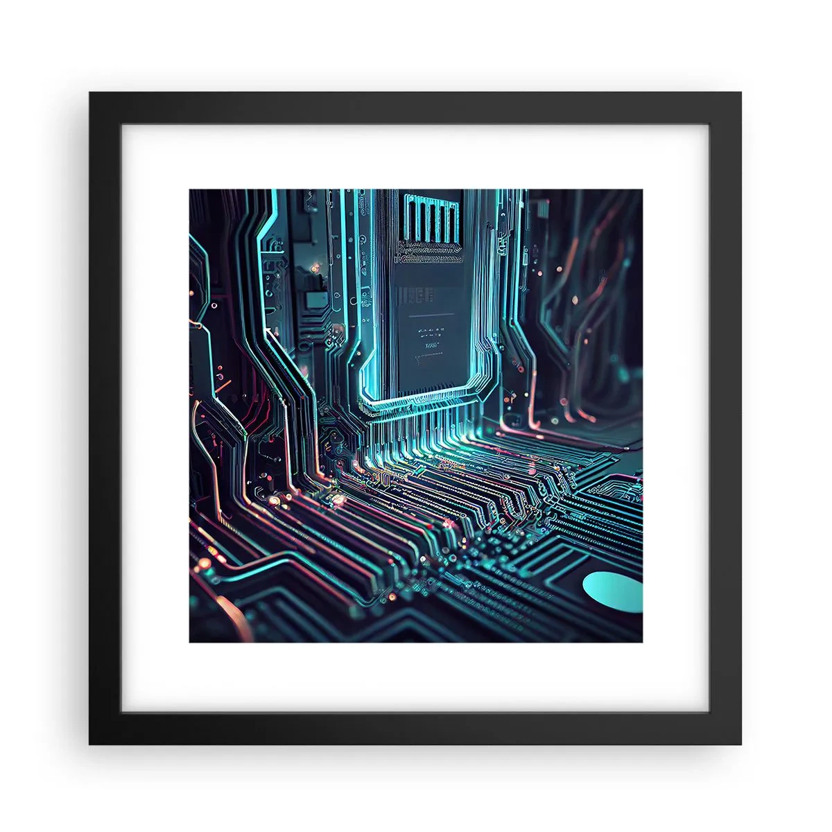 Plakat i sort ramme - Jeg tror... - 30x30 cm