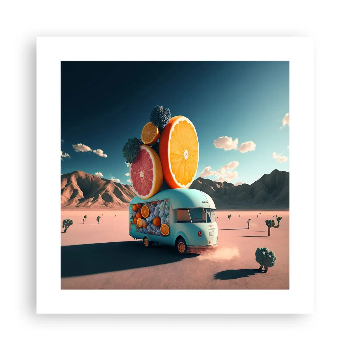 Plakat - En smag af ferie - 40x40 cm