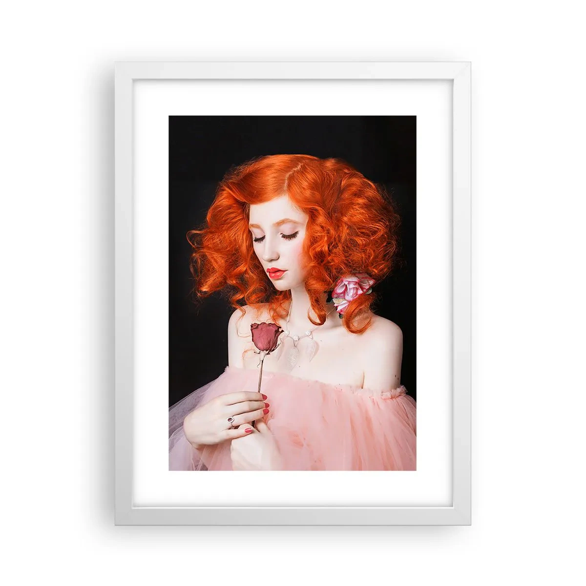 Plakat i hvid ramme - I barokstil - 30x40 cm