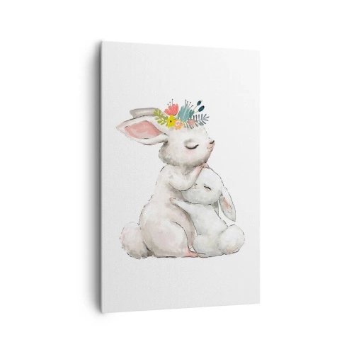 Lærredstryk - Billede på lærred - Der er intet sted som hos mor - 80x120 cm