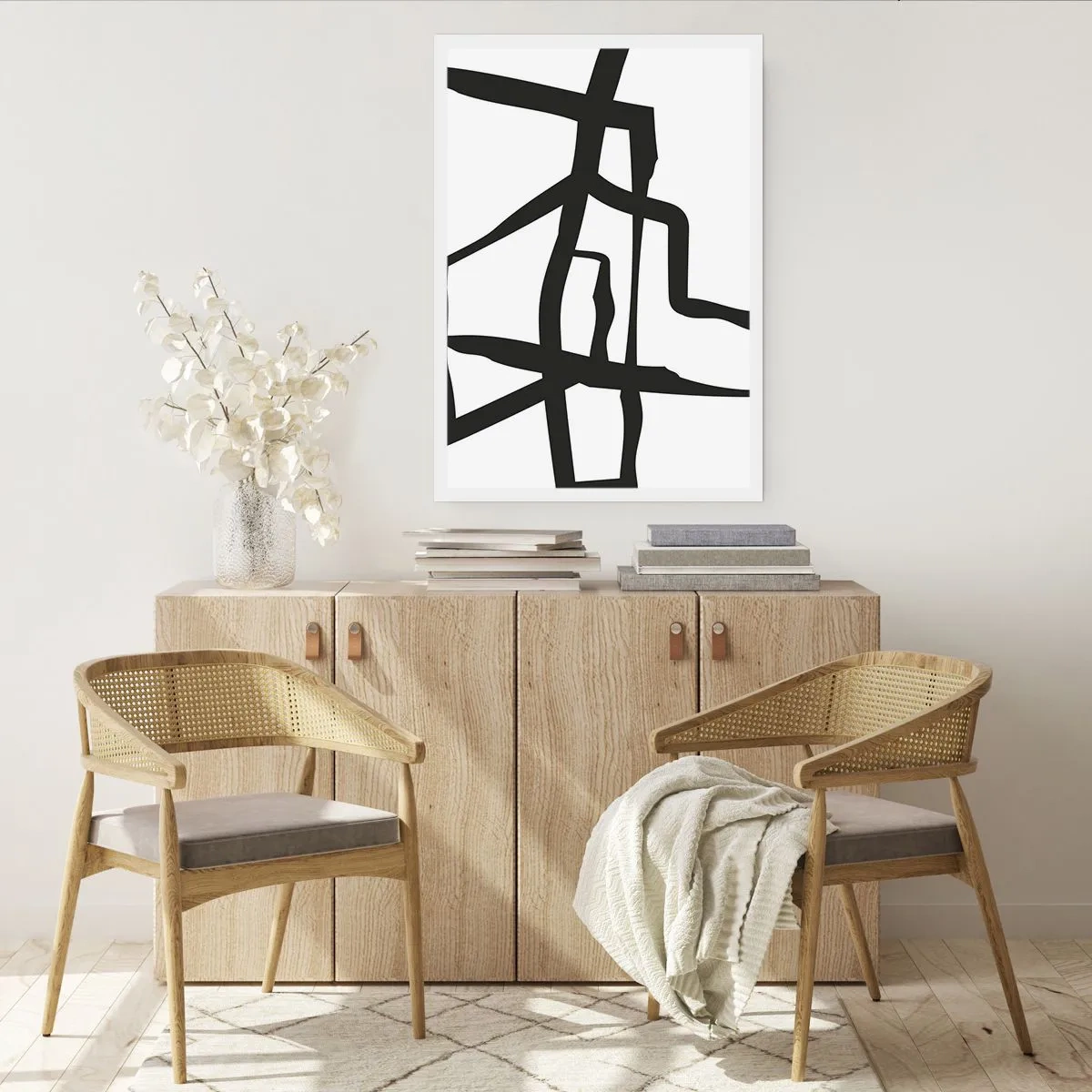 Plakat - Sort og hvid konstruktion - 70x100 cm