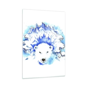 Billede på glas - Kongen af Arktis i en iskrone - 80x120 cm
