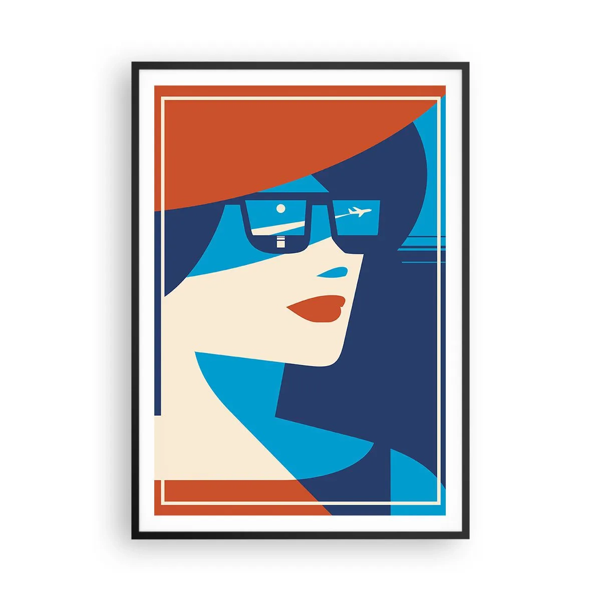 Plakat i sort ramme - Ferie rejse - 70x100 cm