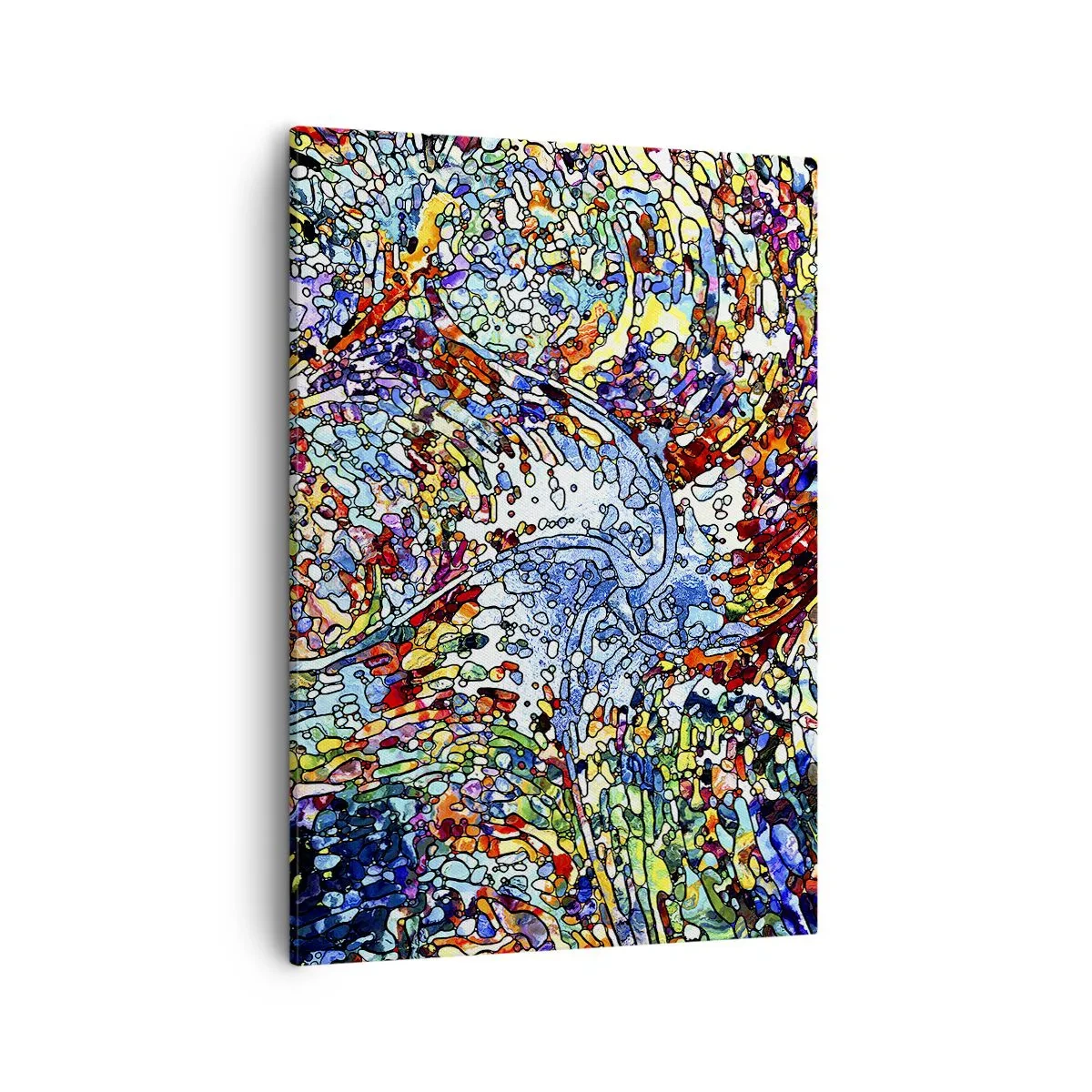 Lærredstryk - Billede på lærred - Dråbe af farvet glas - 50x70 cm