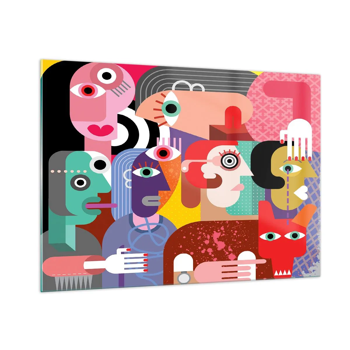 Billede på glas - Vi fra hr. Picasso - 100x70 cm