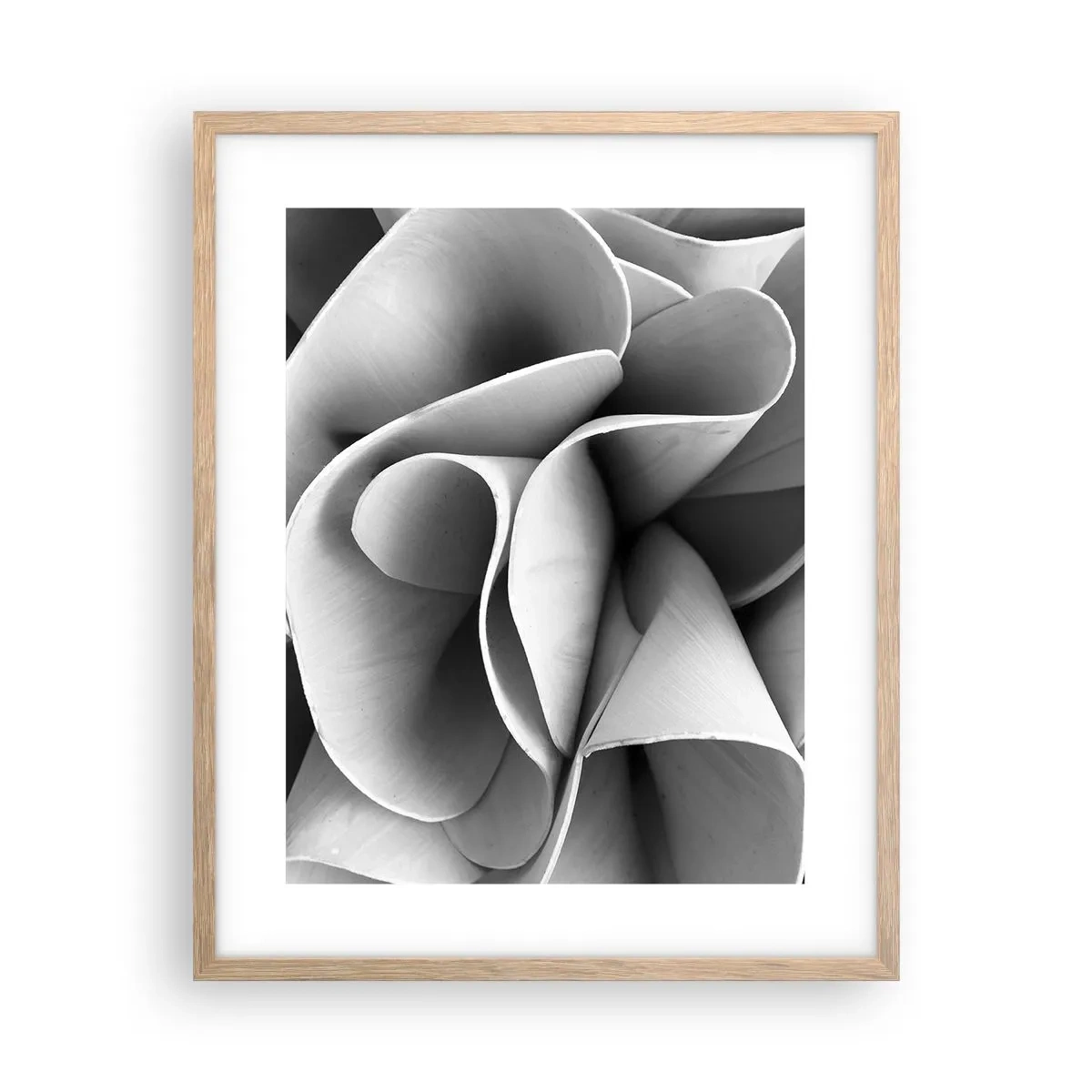 Plakat i ramme af lyst egetræ - Hvad der sker i rummet - 40x50 cm