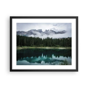 Plakat i sort ramme - Hys, tys, lad os ikke vække sovevandet... - 50x40 cm