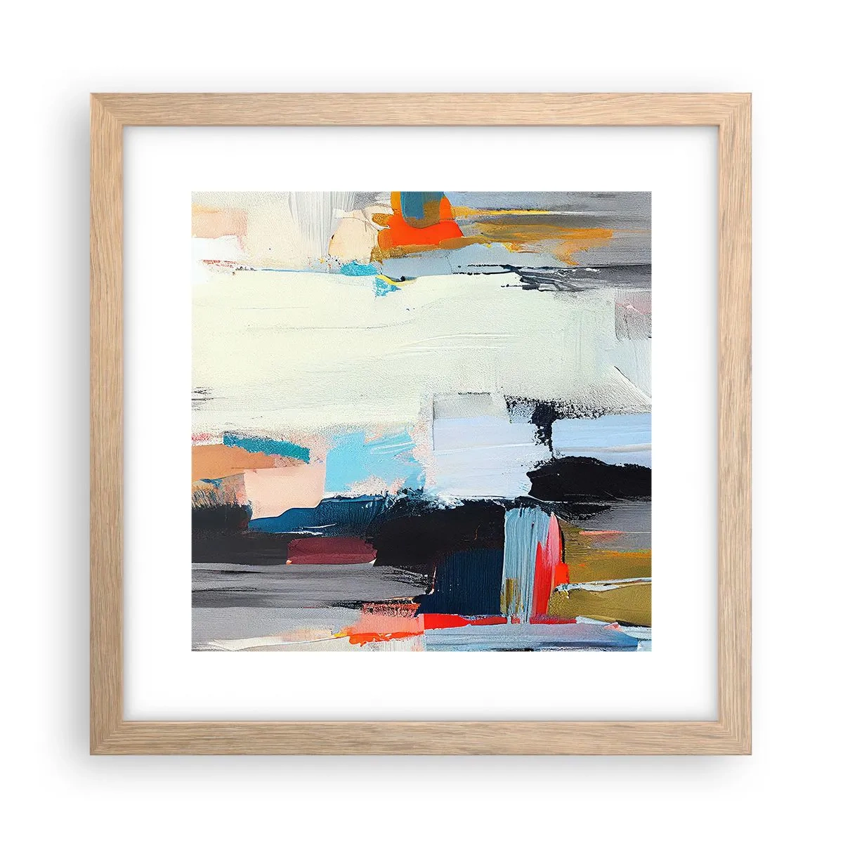 Plakat i ramme af lyst egetræ - Er der en metode? - 30x30 cm