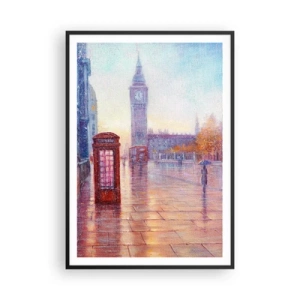 Plakat i sort ramme - En efterårsdag i London - 70x100 cm