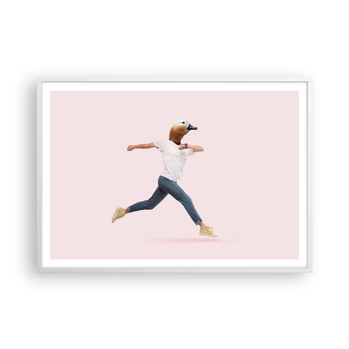 Plakat i hvid ramme - En knivspids absurditet - 100x70 cm