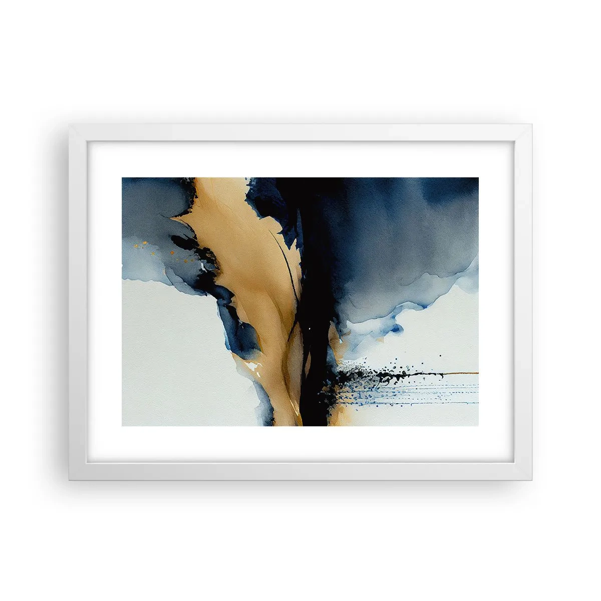 Plakat i hvid ramme - Bag sløret - 40x30 cm