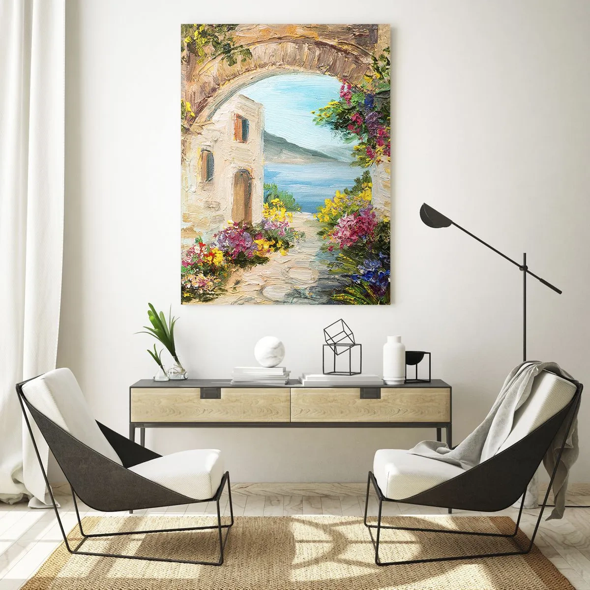 Billede på glas - Charmen af kystlandskabet - 70x100 cm