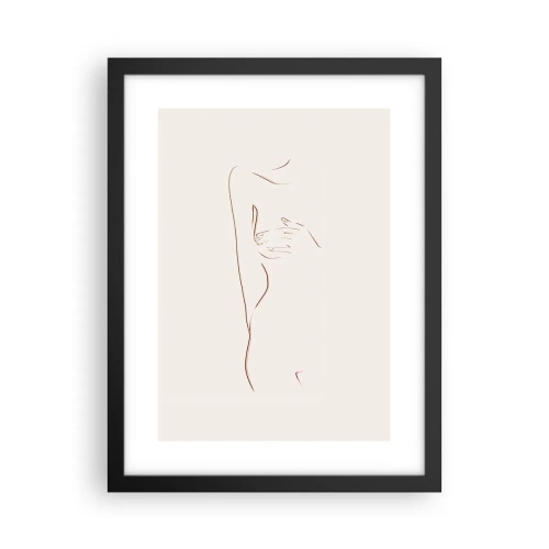 Plakat i sort ramme - Begærets form - 30x40 cm