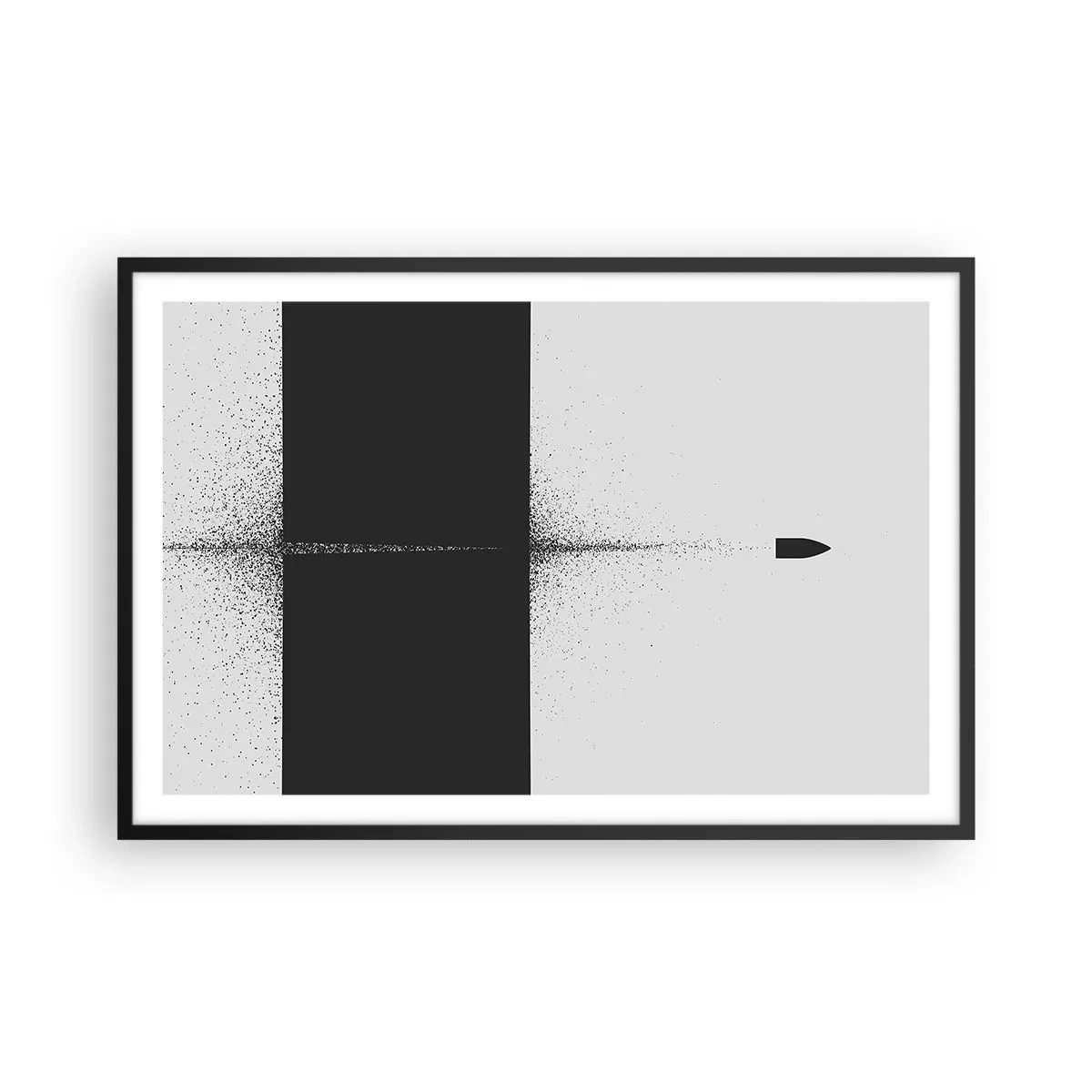 Plakat i sort ramme - Lige til sagen - 91x61 cm