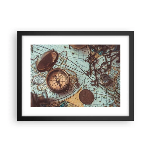 Plakat i sort ramme - For eventyreren - 40x30 cm