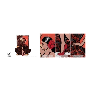 Prøve Fototapet Premium Sand - I hjertets rytme - Danser, Flamenco, Dans - 100x30 cm