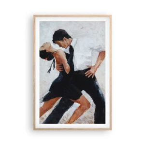 Plakat i ramme af lyst egetræ - Mine drømmes tango - 61x91 cm