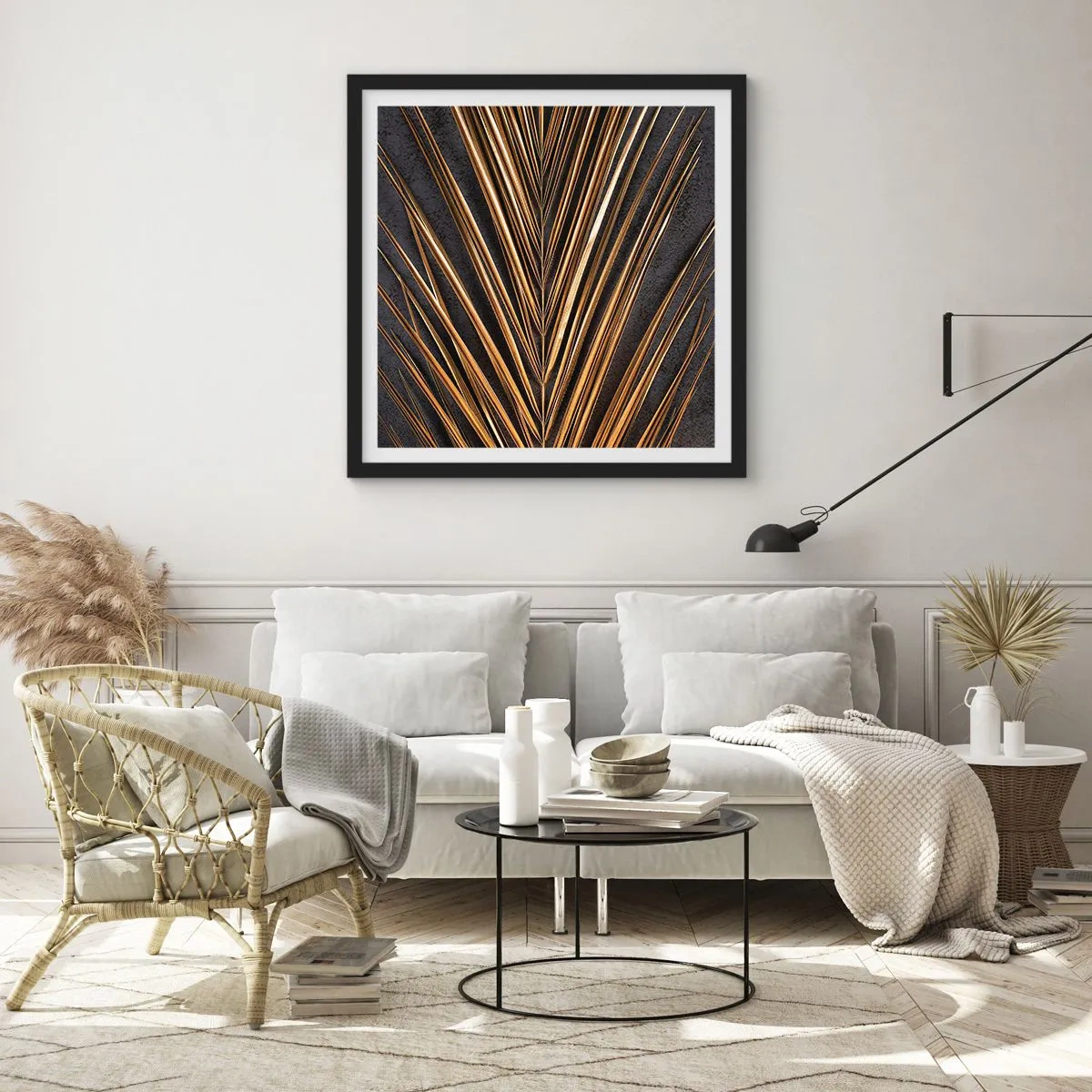 Plakat i sort ramme - Tropernes guld - 30x30 cm