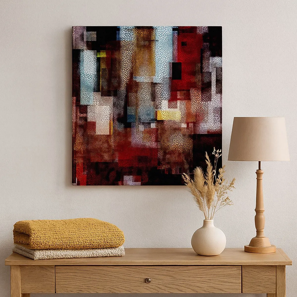 Lærredstryk - Billede på lærred - Forvirring med forvirring - 30x30 cm