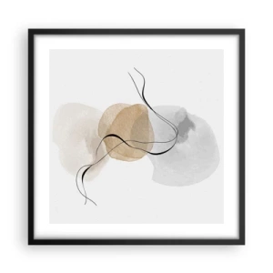 Plakat i sort ramme - Perler i luften - 50x50 cm
