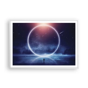 Plakat i hvid ramme - De er allerede her... - 100x70 cm