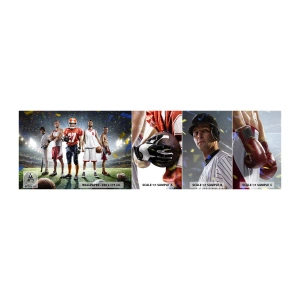 Fototapet Prøve Standard Eco - Gladiatorer på spillepladsen - Sport, Atlet, Fodbold - 100x30 cm