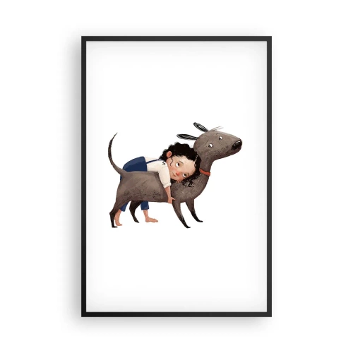 Plakat i sort ramme - Bedste venner - 61x91 cm
