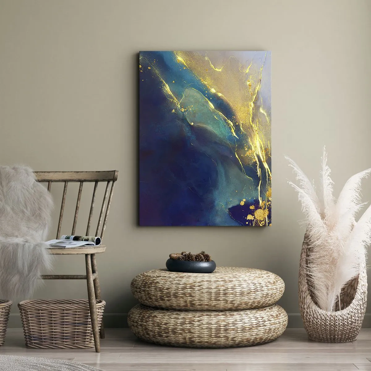 Lærredstryk - Billede på lærred - Gylden marsk - 50x70 cm