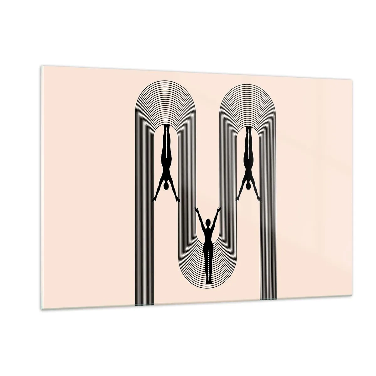 Billede på glas - På hovedet nedad - 120x80 cm