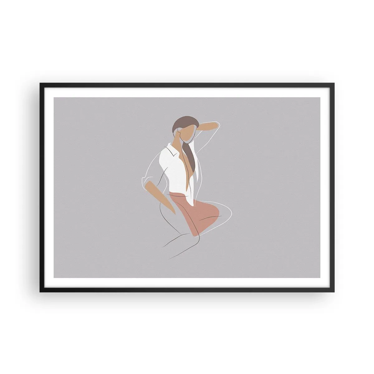 Plakat i sort ramme - Omrids af nåde - 100x70 cm