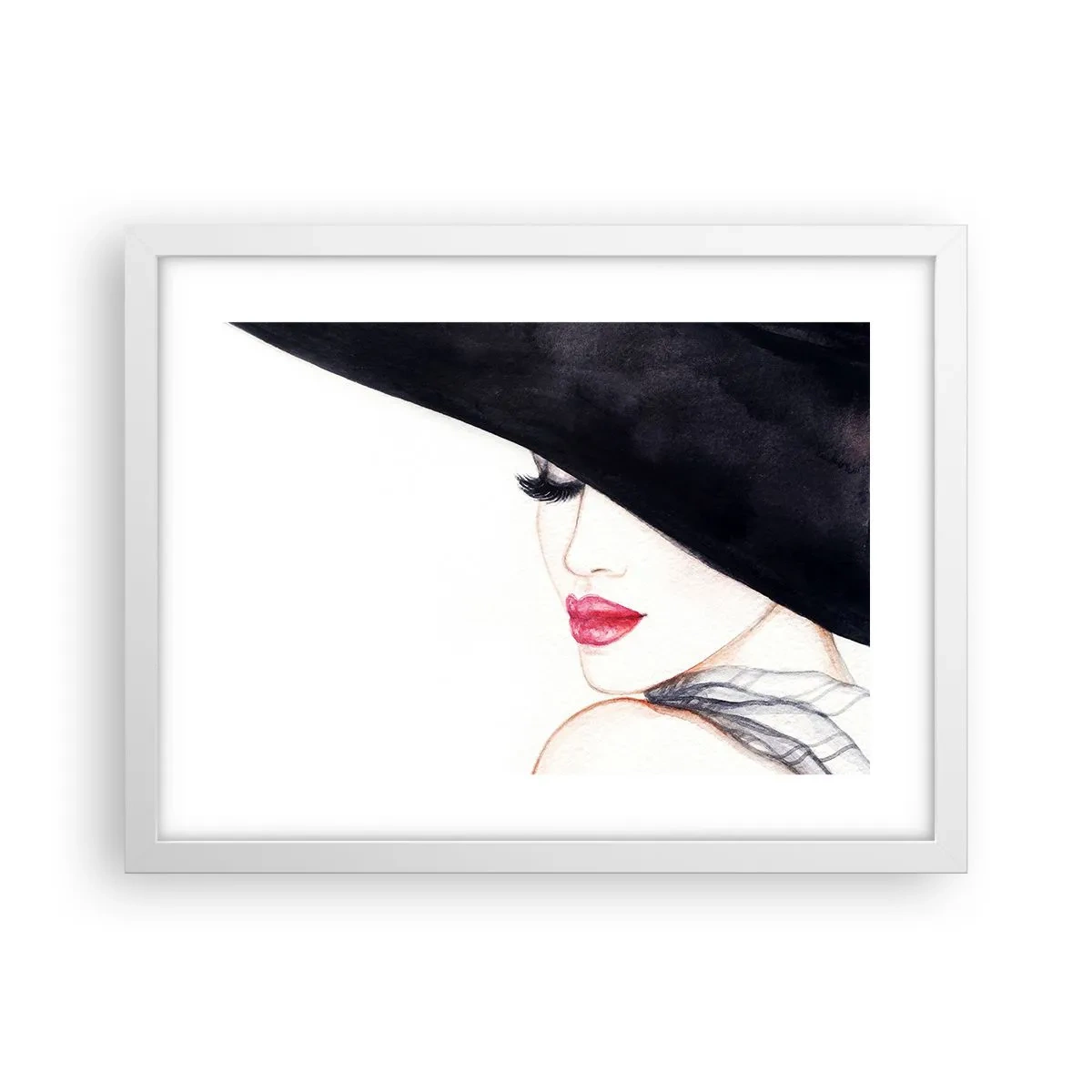Plakat i hvid ramme - Elegance og sensualitet - 40x30 cm