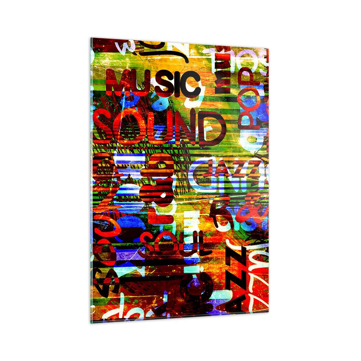 Billede på glas - Alle lydens farver - 50x70 cm