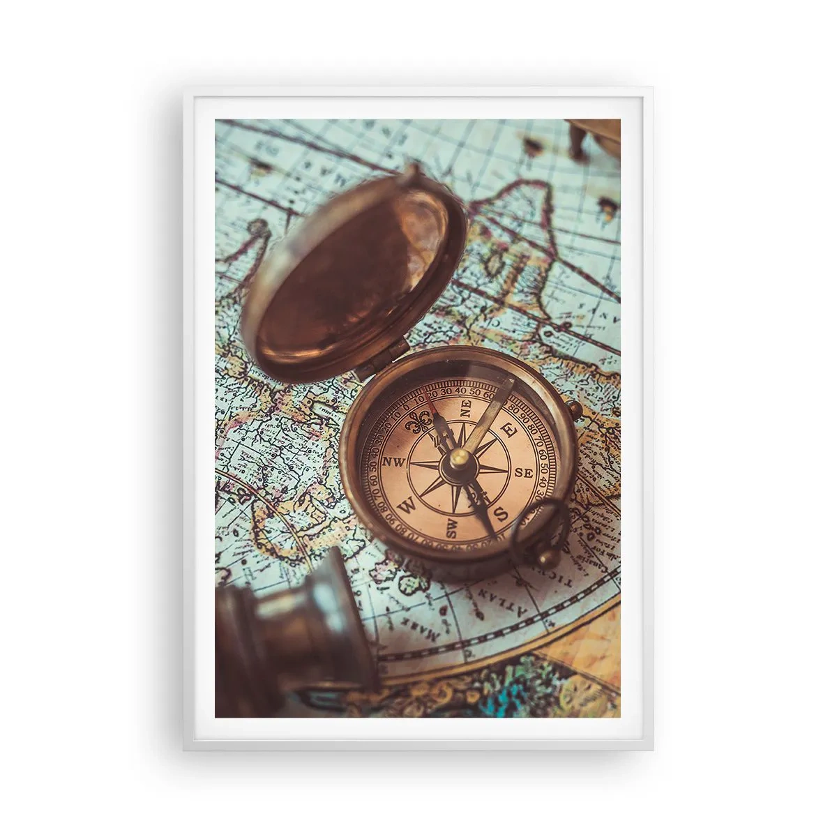 Plakat i hvid ramme - For eventyreren - 70x100 cm