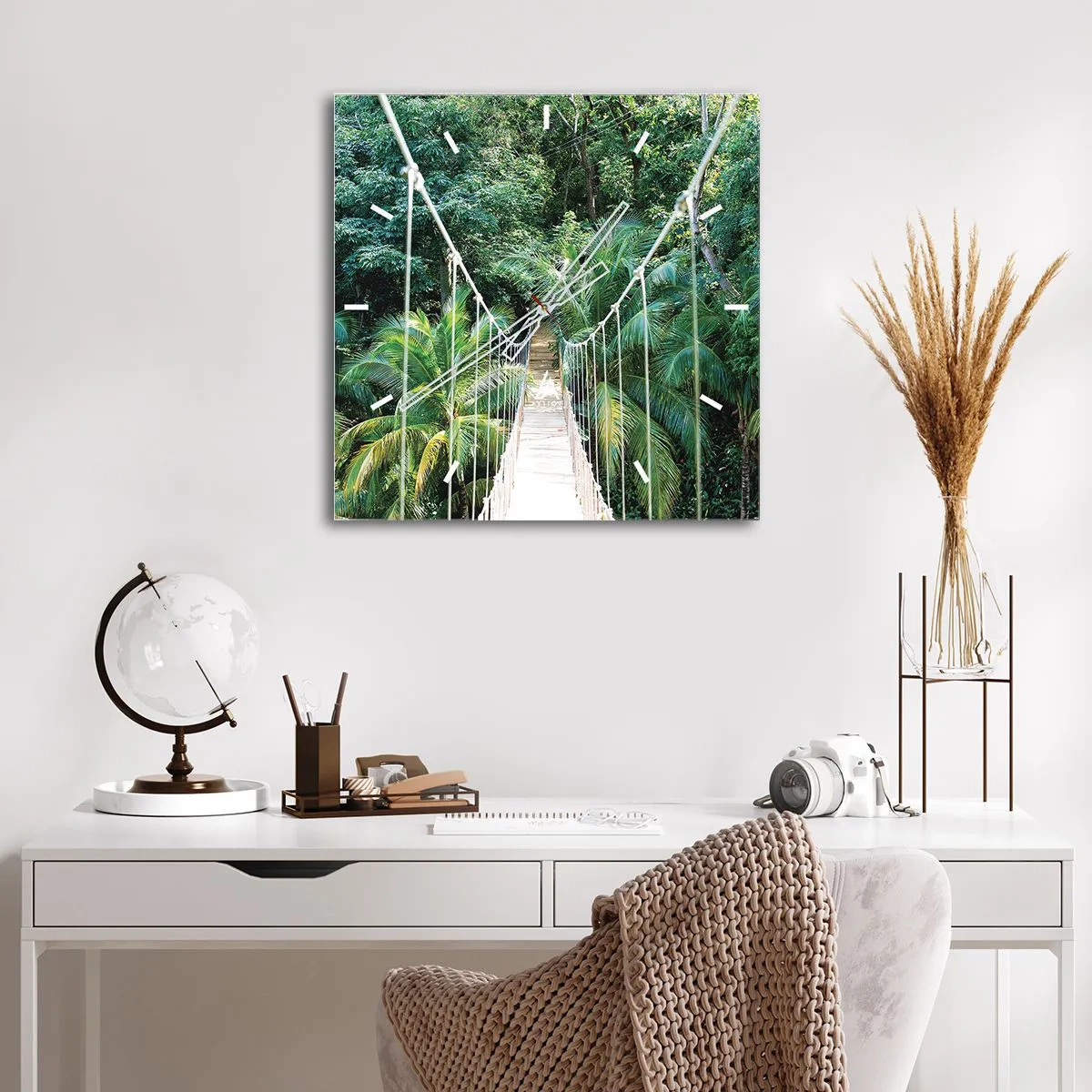 Vægur, Uret - Velkommen til junglen! - 40x40 cm