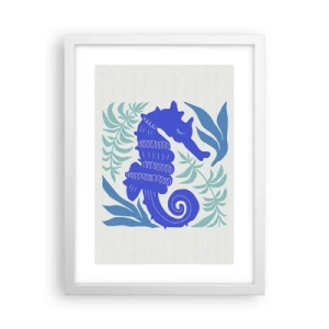 Plakat i hvid ramme - På en eng under vandet - 30x40 cm