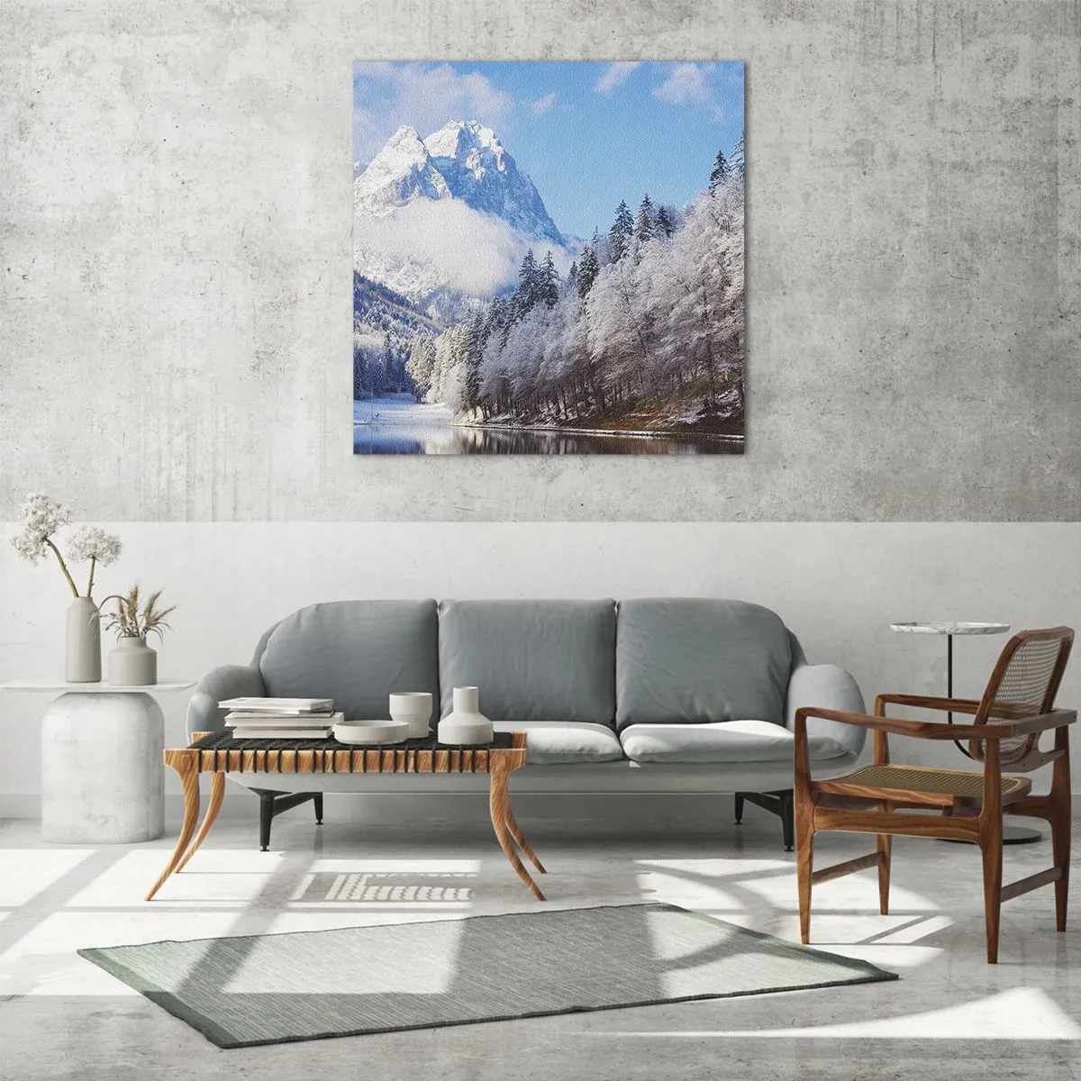 Billede på glas - Snevagten - 40x40 cm