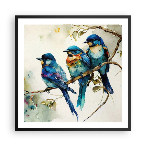 Plakat i sort ramme - Er han fornærmet? - 60x60 cm