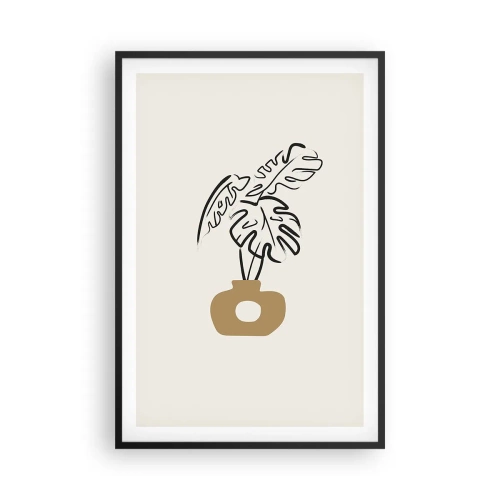 Plakat i sort ramme - Monstera - udsmykning af huset - 61x91 cm