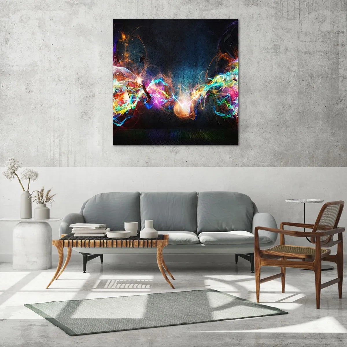 Billede på glas - Glædeligt imod mørket - 40x40 cm