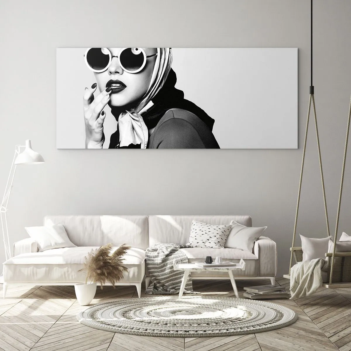Billede på glas - Hilsner fra 1960'erne. - 100x40 cm