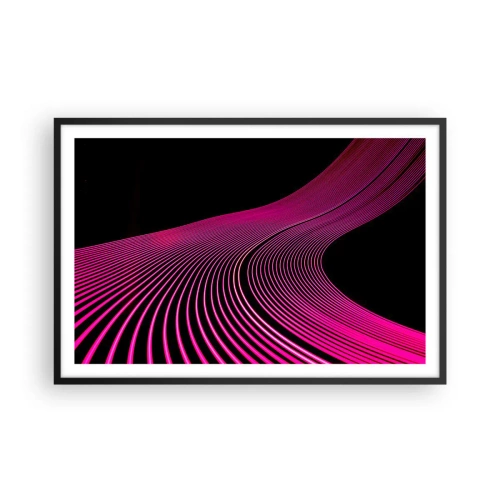 Plakat i sort ramme - En allé af lys - 91x61 cm
